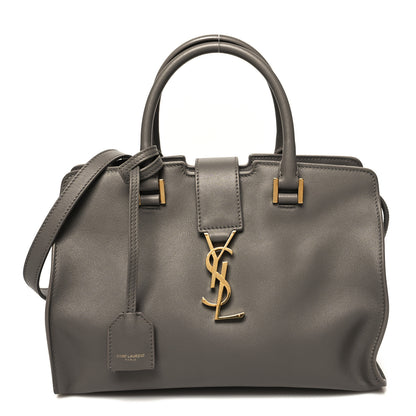Saint Laurent Calfskin Monogram Baby Cabas Fog 1 of 12