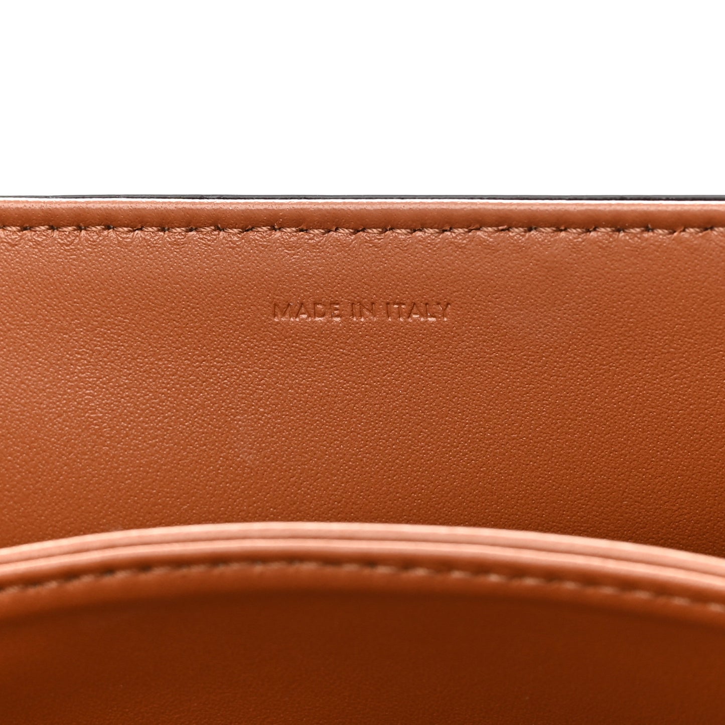Canvas Calfskin Triomphe Embroidered Medium Triomphe Bag Tan
