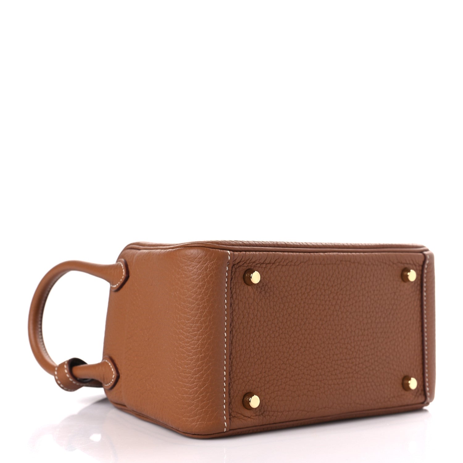 Hermes Taurillon Clemence Mini Lindy 20 Gold 4 of 10