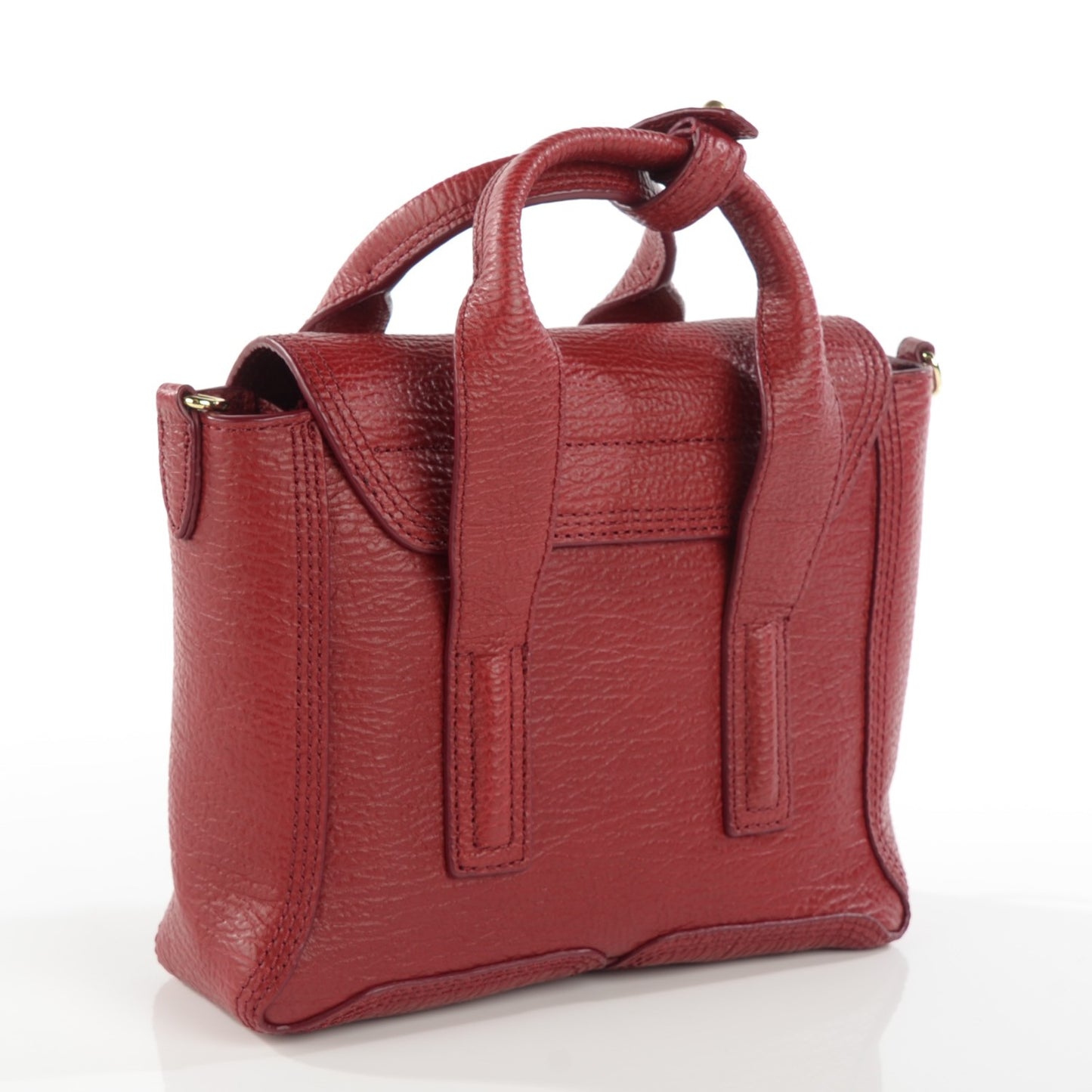3.1 Textured Calfskin Mini Pashli Satchel Crimson