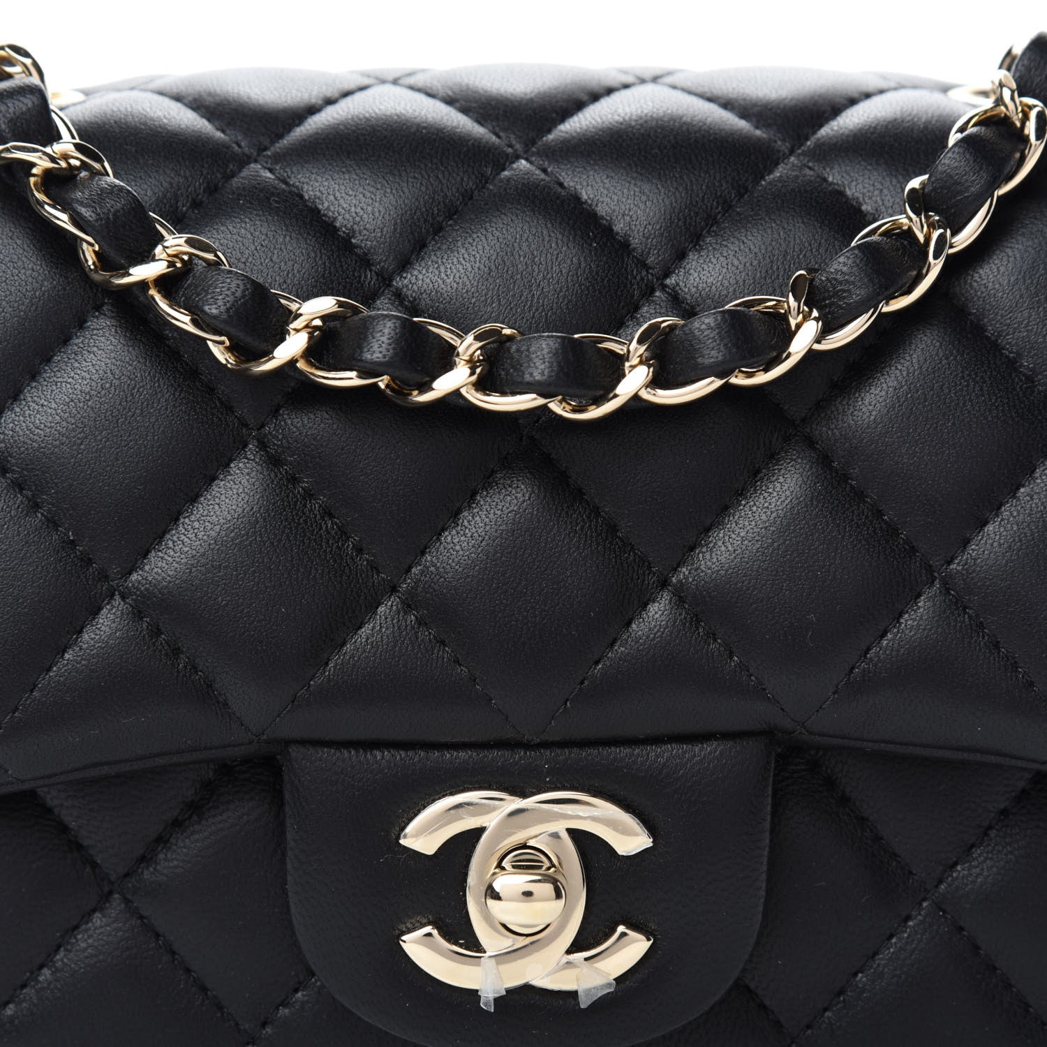 Chanel Lambskin Quilted Mini Square Flap Black 11 of 11