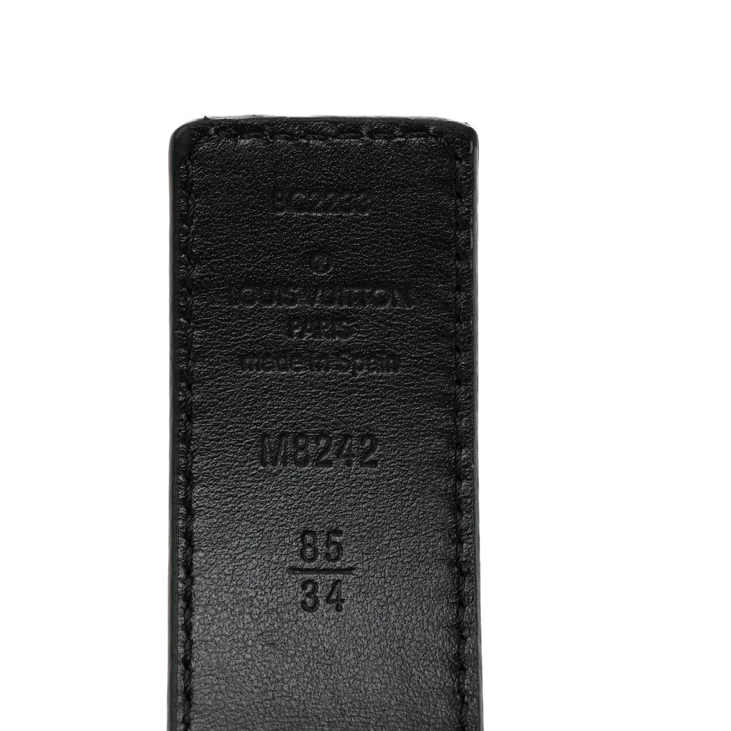 Calfskin LV Initiales Studs 30mm Reversible Belt 85/34 Black