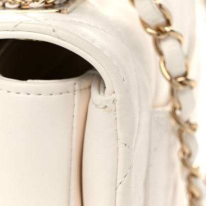 Chanel Lambskin Quilted Small Trendy Chain CC Flap Dual Handle Bag White 13 of 13