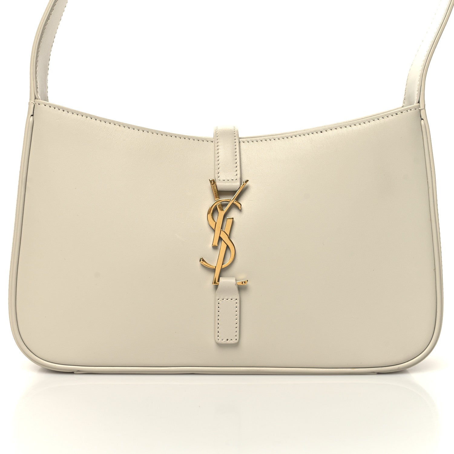 Saint Laurent Smooth Calfskin Le 5 A 7 Hobo Blanc Vintage 8 of 11