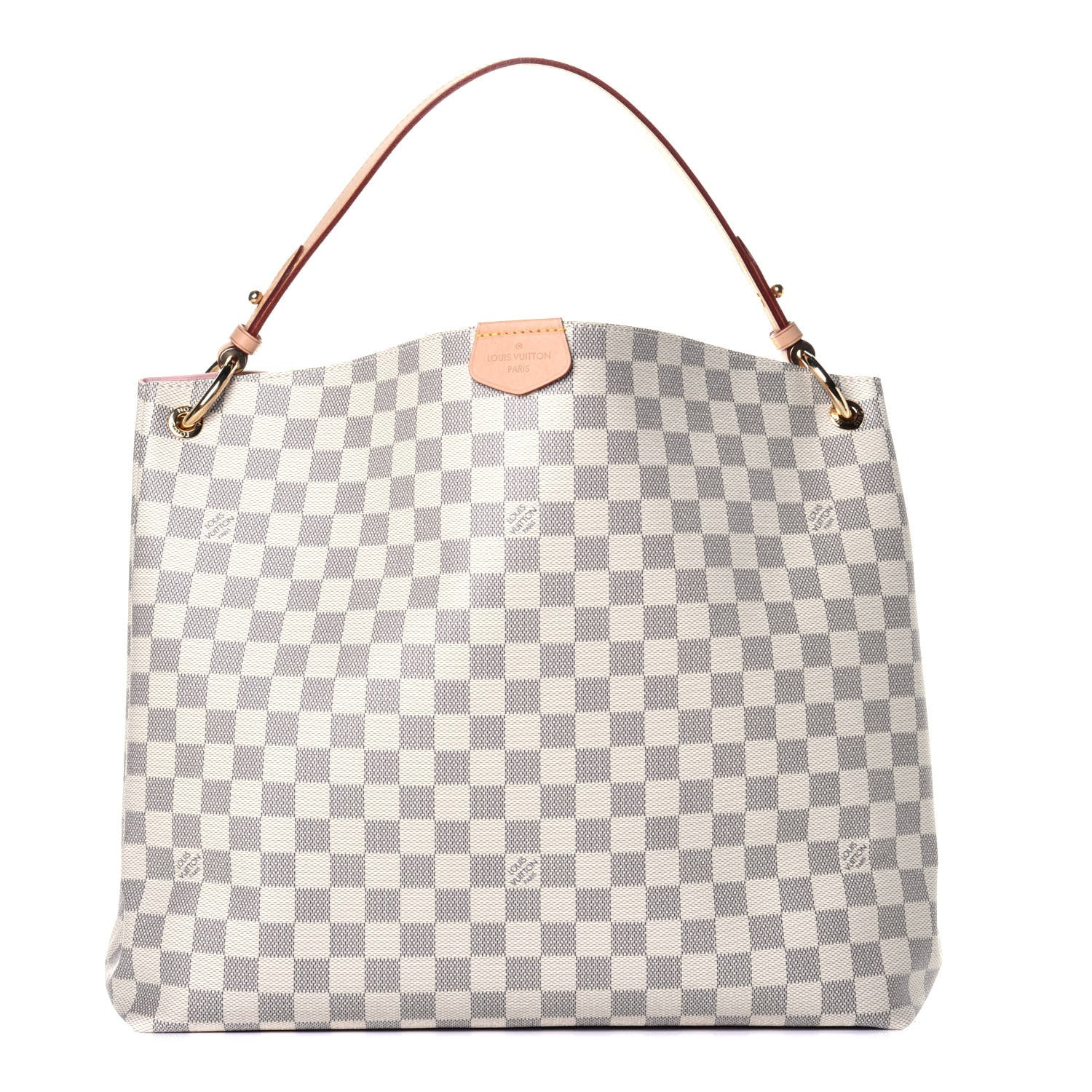 Louis Vuitton Damier Azur Graceful MM Rose Ballerine 1 of 9