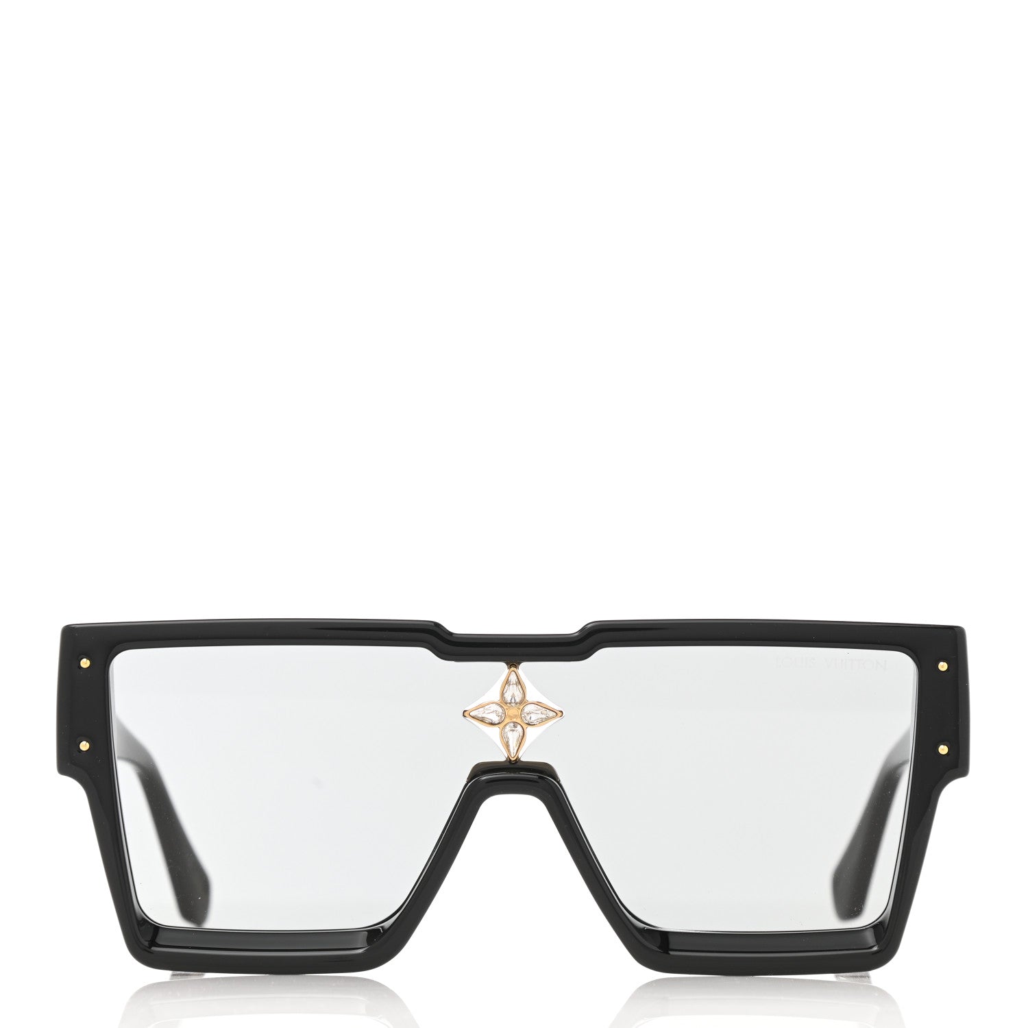 Louis Vuitton Acetate Swarovski Crystal Cyclone Sunglasses Z1578W Black 3 of 9