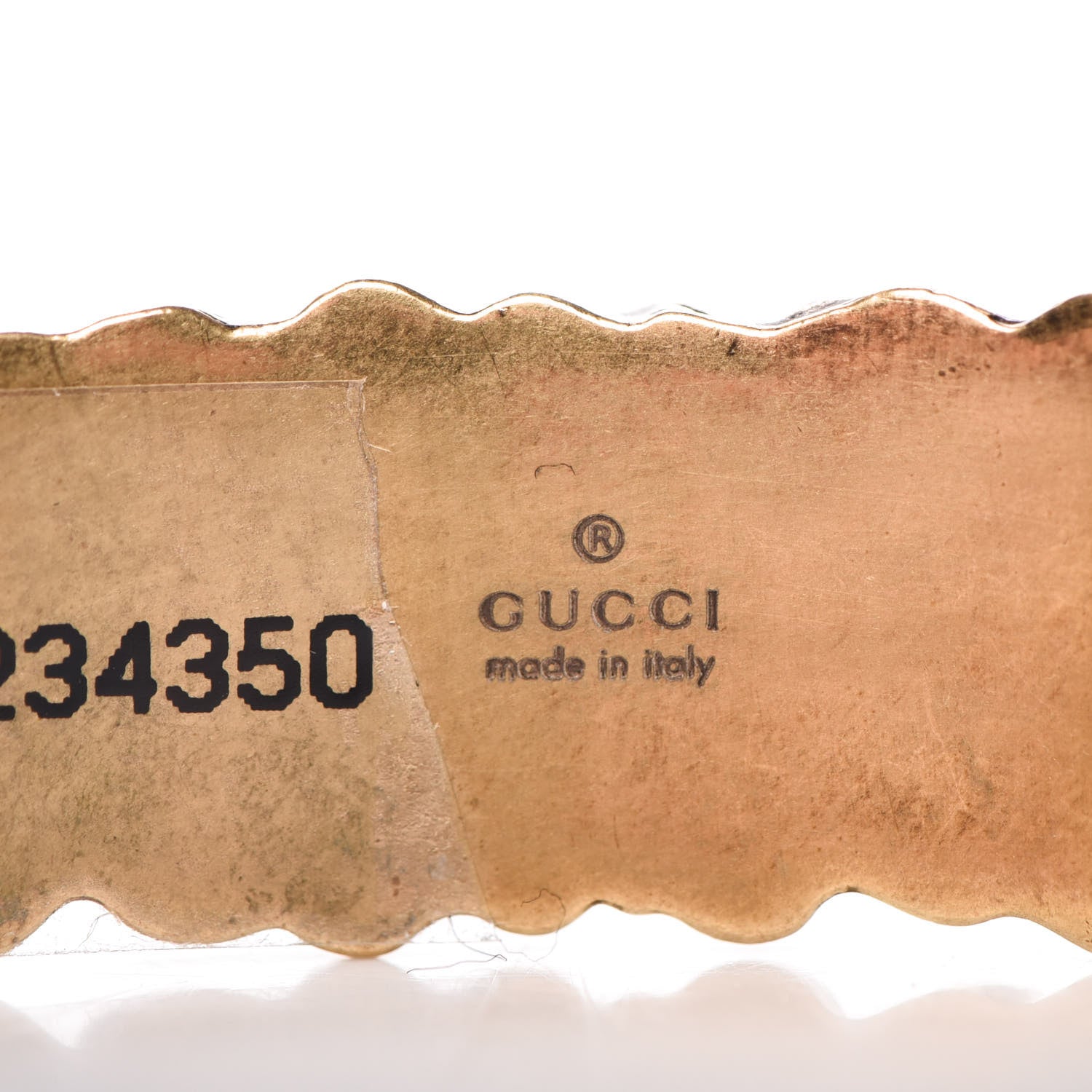 Gucci Metal Lion Mane Cuff Bracelet Aged Gold 5 of 7