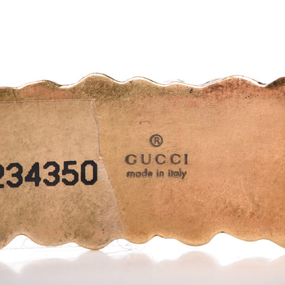 Gucci Metal Lion Mane Cuff Bracelet Aged Gold 5 of 7