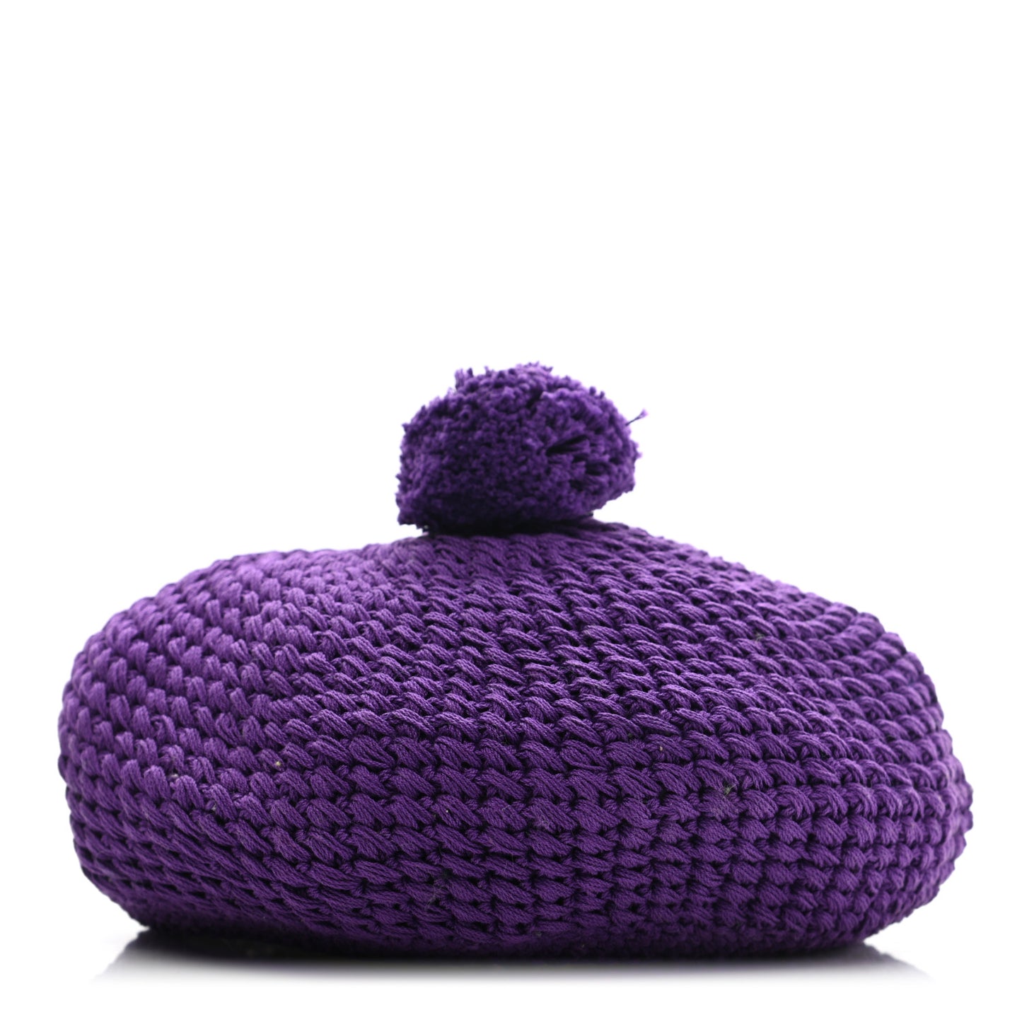 Cotton Clodette Tricot Knit Beret Hat M Purple