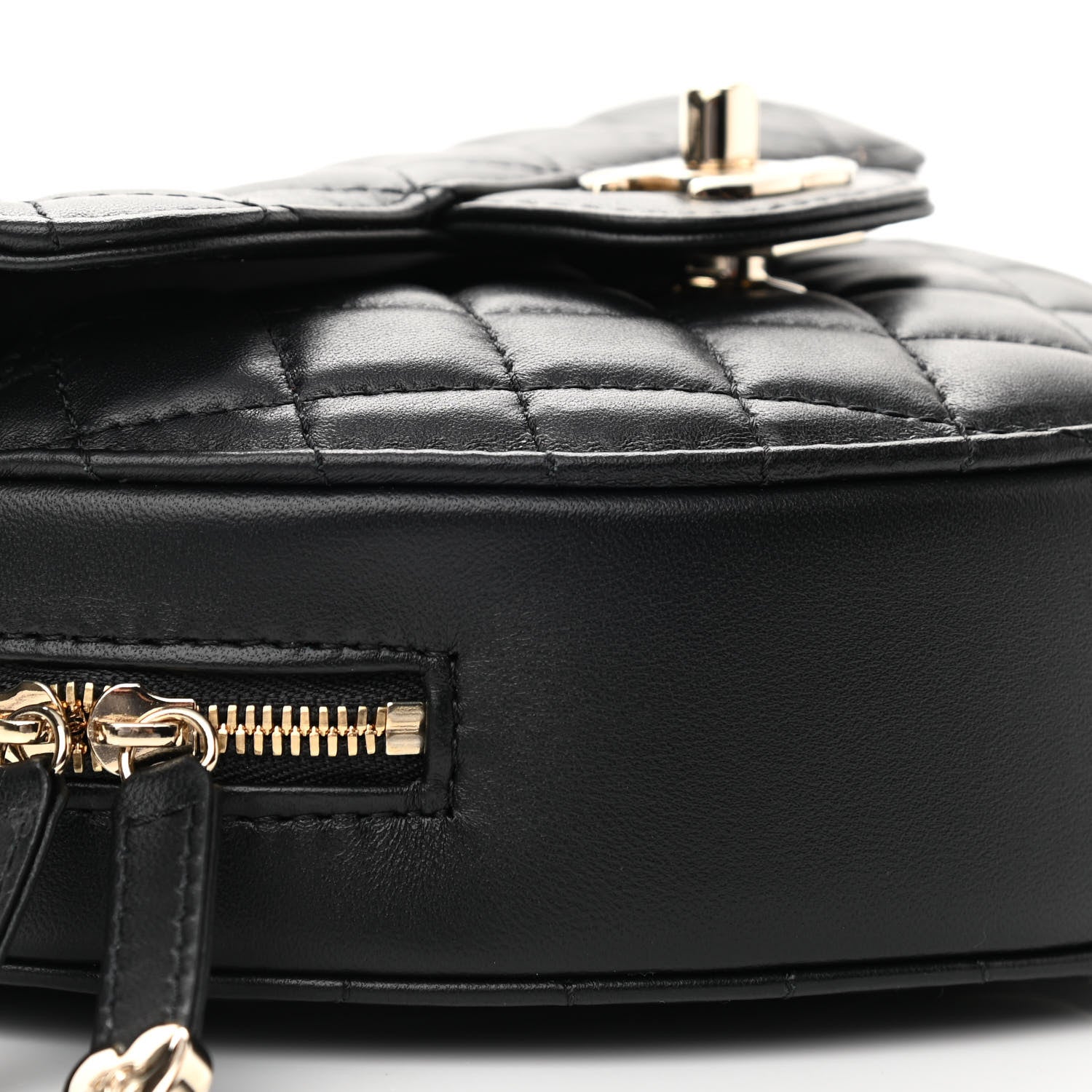 Chanel Lambskin Quilted CC In Love Heart Bag Black 9 of 11