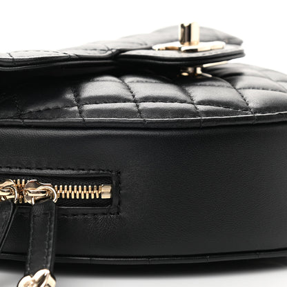 Chanel Lambskin Quilted CC In Love Heart Bag Black 9 of 11