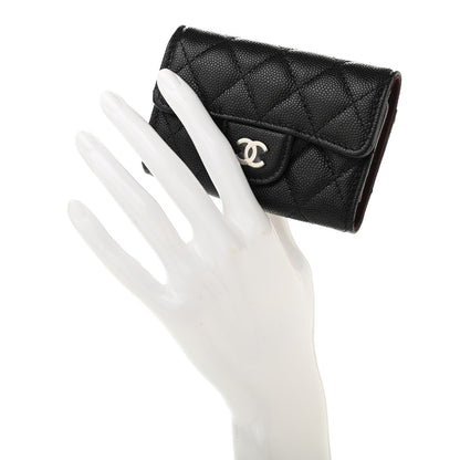 Chanel Caviar Quilted Classic 4 Key Holder Wallet Black 2 of 10