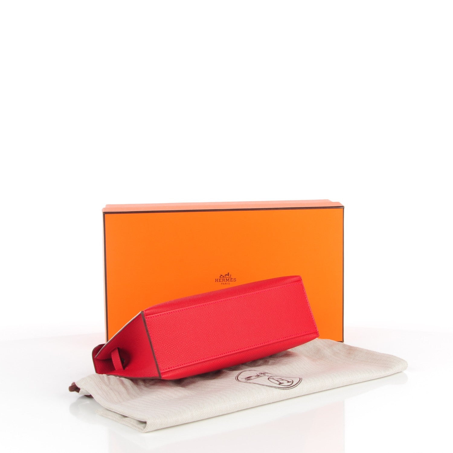 Hermes Epsom Kelly Pochette Clutch Rouge Casaque 5 of 18
