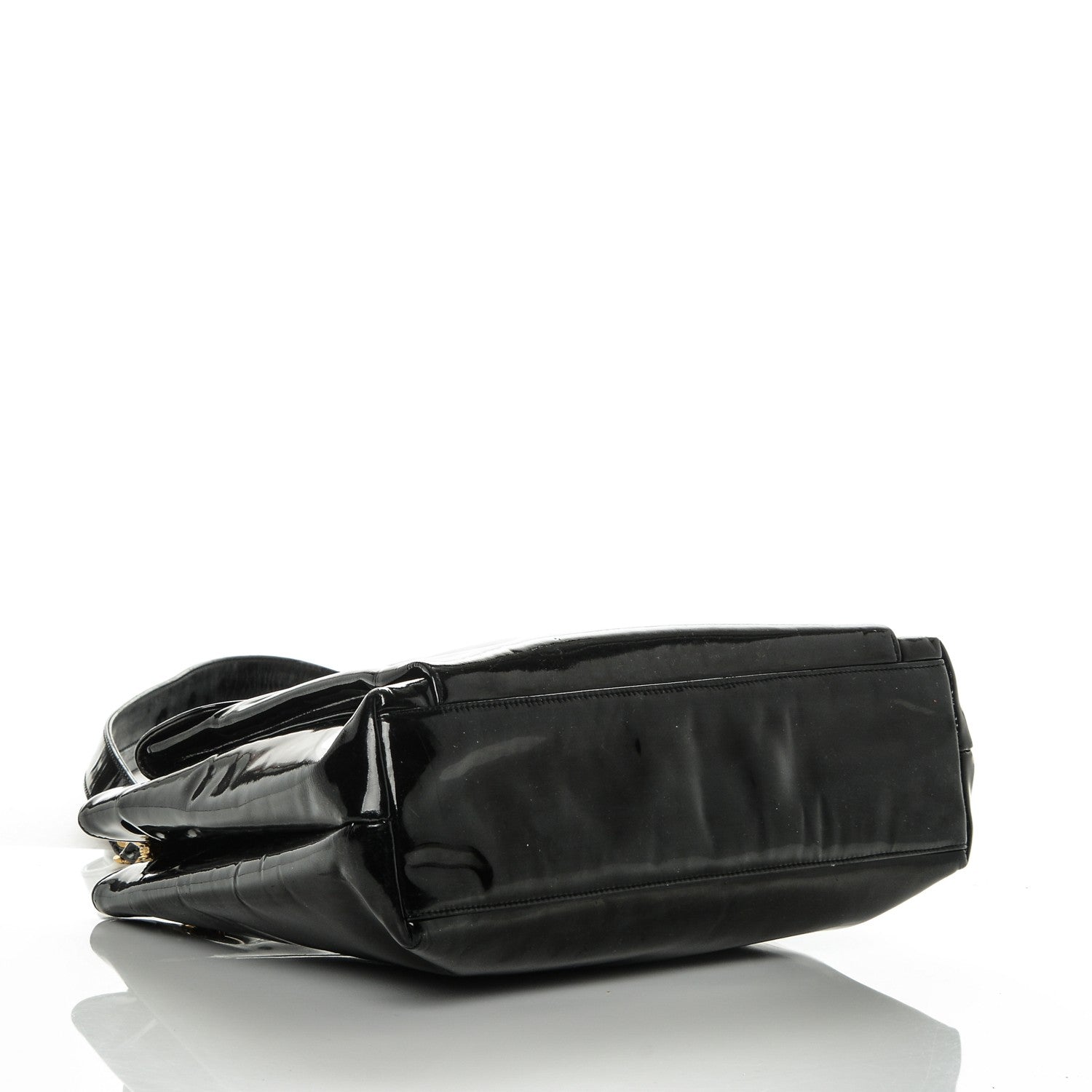 Chanel Patent Flap Shoulder Bag Black 4 of 9