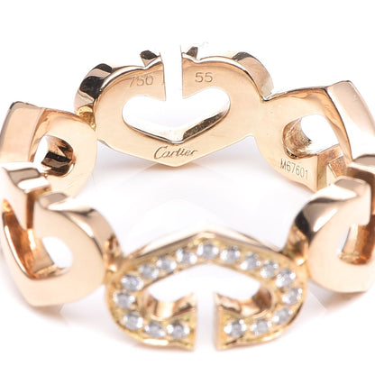 Cartier 18K Yellow Gold Diamond Hearts and Symbols Ring 55 7.25 4 of 4