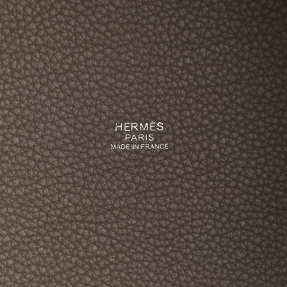 Hermes Taurillon Maurice Picotin Lock 18 PM Gris Asphalte 6 of 11