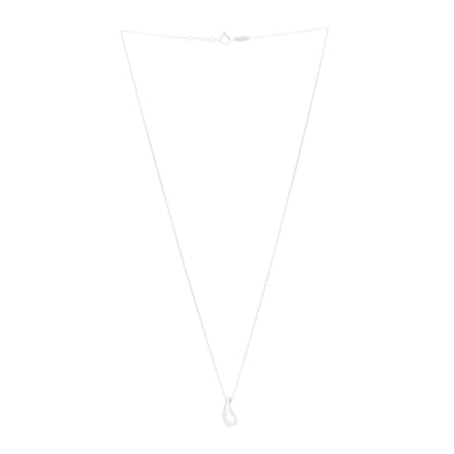 Tiffany Sterling Silver 15mm Elsa Peretti Teardrop Pendant Necklace 3 of 7