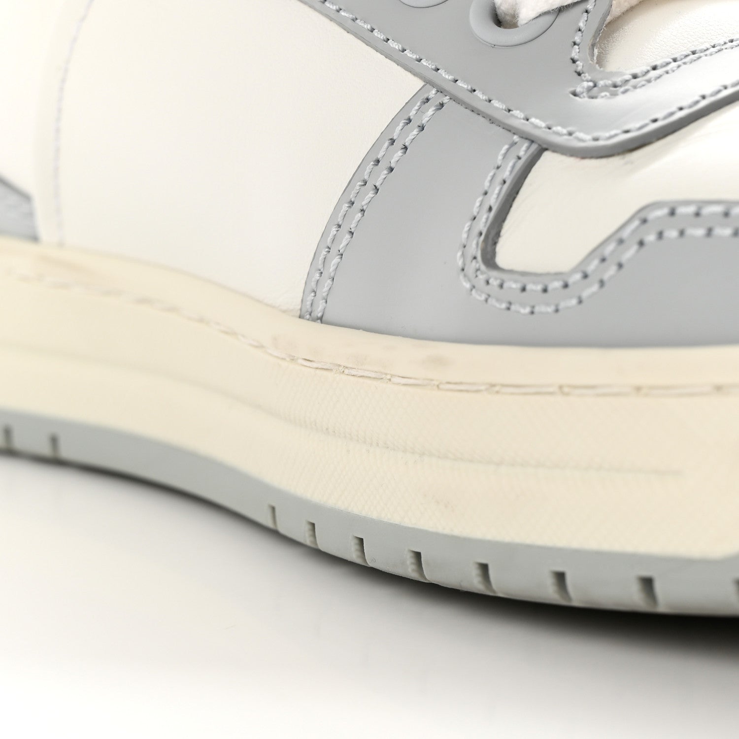 Prada Vitello Sport Spazzolato Rois Triangle Logo Womens Downtown Low Top 30mm Sneakers 37.5 White Fiordaliso 18 of 18