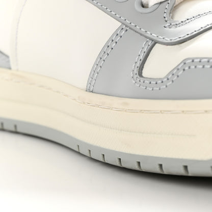 Prada Vitello Sport Spazzolato Rois Triangle Logo Womens Downtown Low Top 30mm Sneakers 37.5 White Fiordaliso 18 of 18