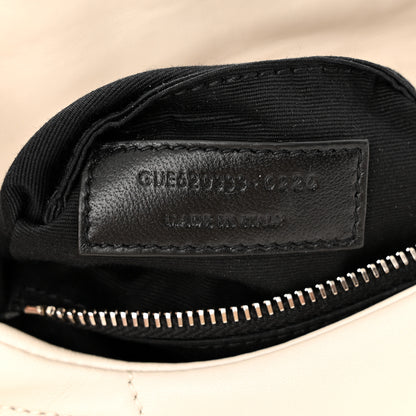 Saint Laurent Lambskin Quilted Toy Loulou Puffer Monogram Chain Satchel Blanc Vintage 8 of 11
