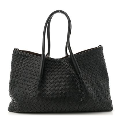 Bottega Veneta Calfskin Intrecciato Pinacoteca Reversible Tote Black Fondant 1 of 10