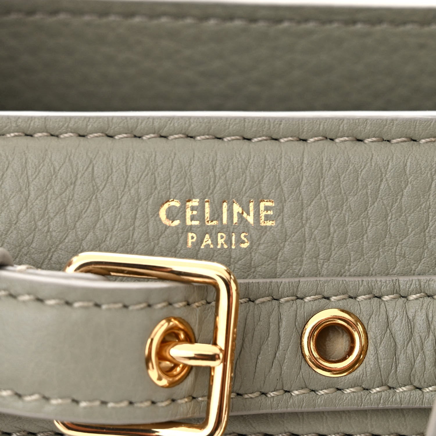 Celine Grained Calfskin Teen Conti Green Clay 6 of 12