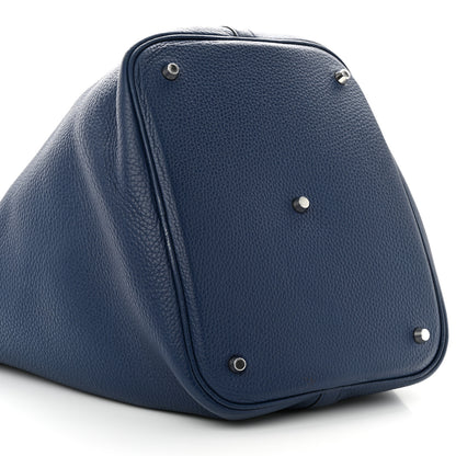 Hermes Taurillon Clemence Picotin Lock 26 GM Bleu Saphir 9 of 10