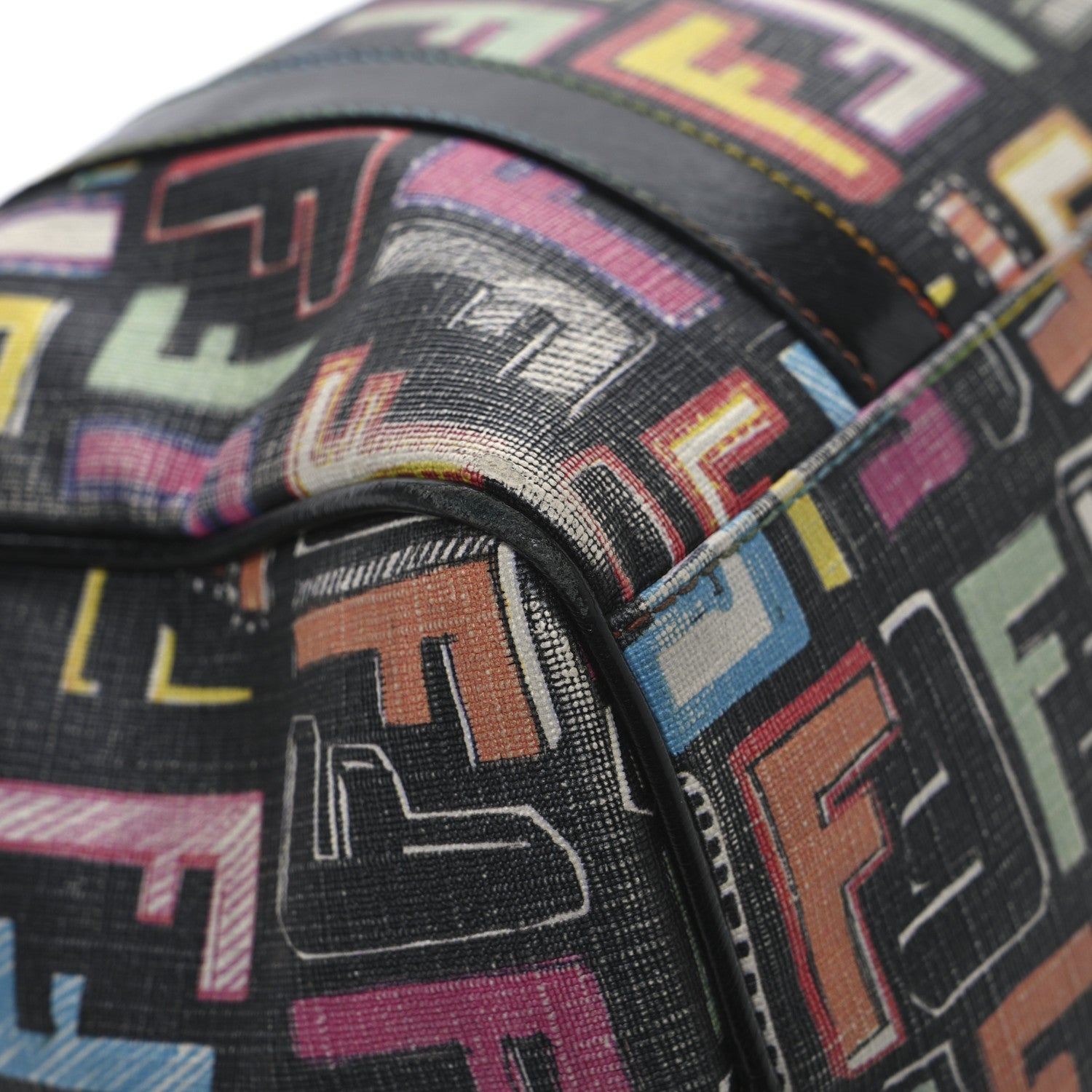 Fendi Zucca Spalmati Vitello FF Multicolor Forever Boston Multicolor Black 29 of 31