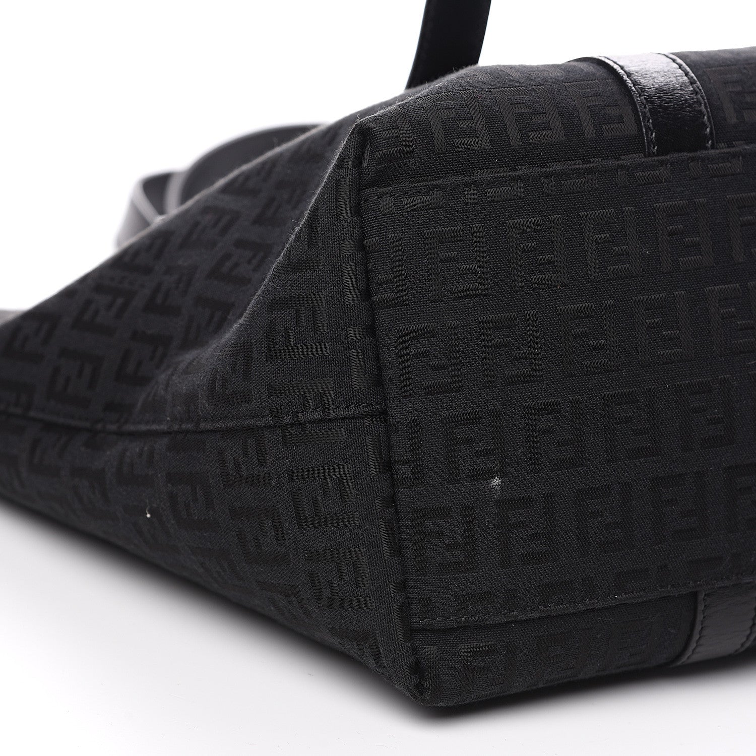 Fendi Zucchino Large Charm Shopping Tote Black 7 of 11