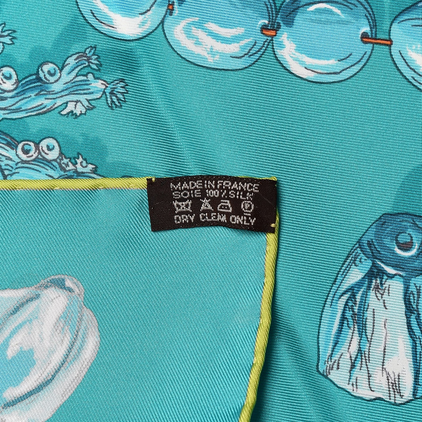 Silk Reve De Corail Scarf 90 Menthe Turquoise Canard