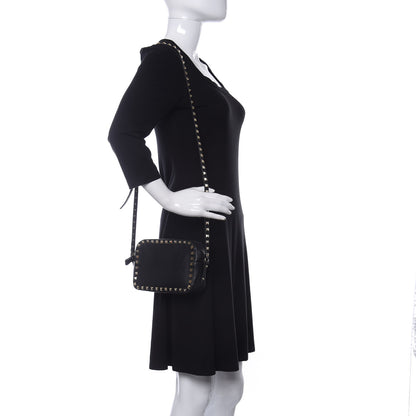 Valentino Garavani Calfskin Rockstud Camera Crossbody Bag Black 2 of 9