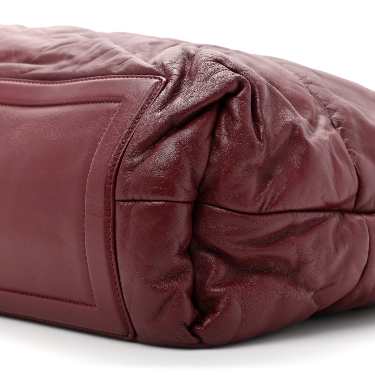 Chanel Lambskin Quilted Large Coco Cocoon Tote Burgundy 8 of 9