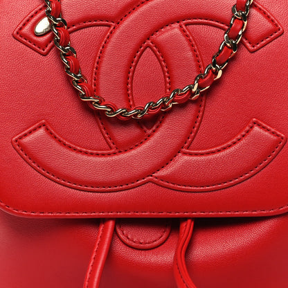 Chanel Lambskin CC Mania Backpack Red 8 of 10