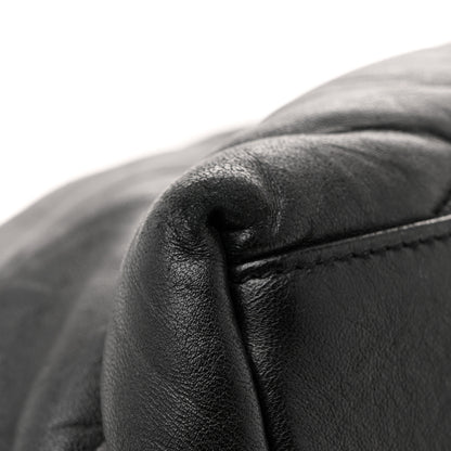 Saint Laurent Lambskin Quilted Monogram Monochrome Medium Loulou Puffer Chain Satchel Black 12 of 12