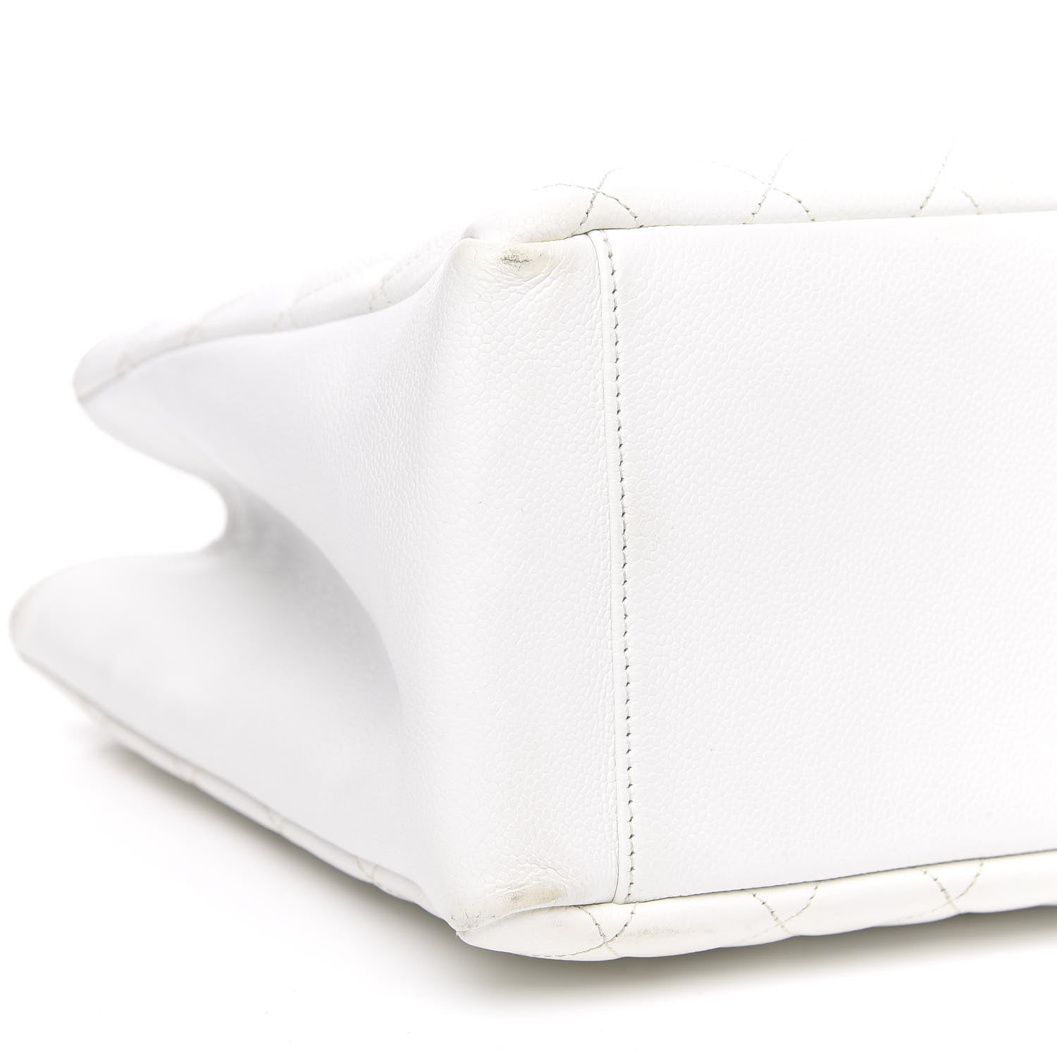 Chanel Caviar Quilted Grand Shopping Tote GST White 10 of 22