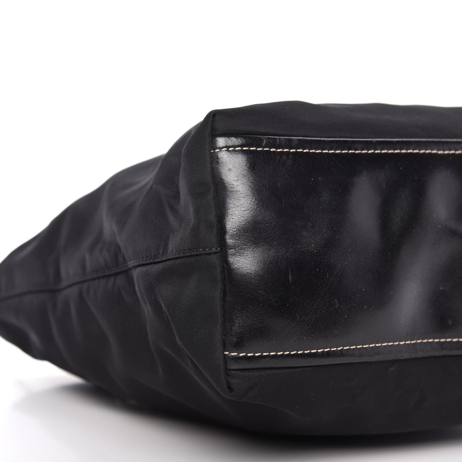Prada Tessuto Nylon Soft Calf Tote Black 6 of 9