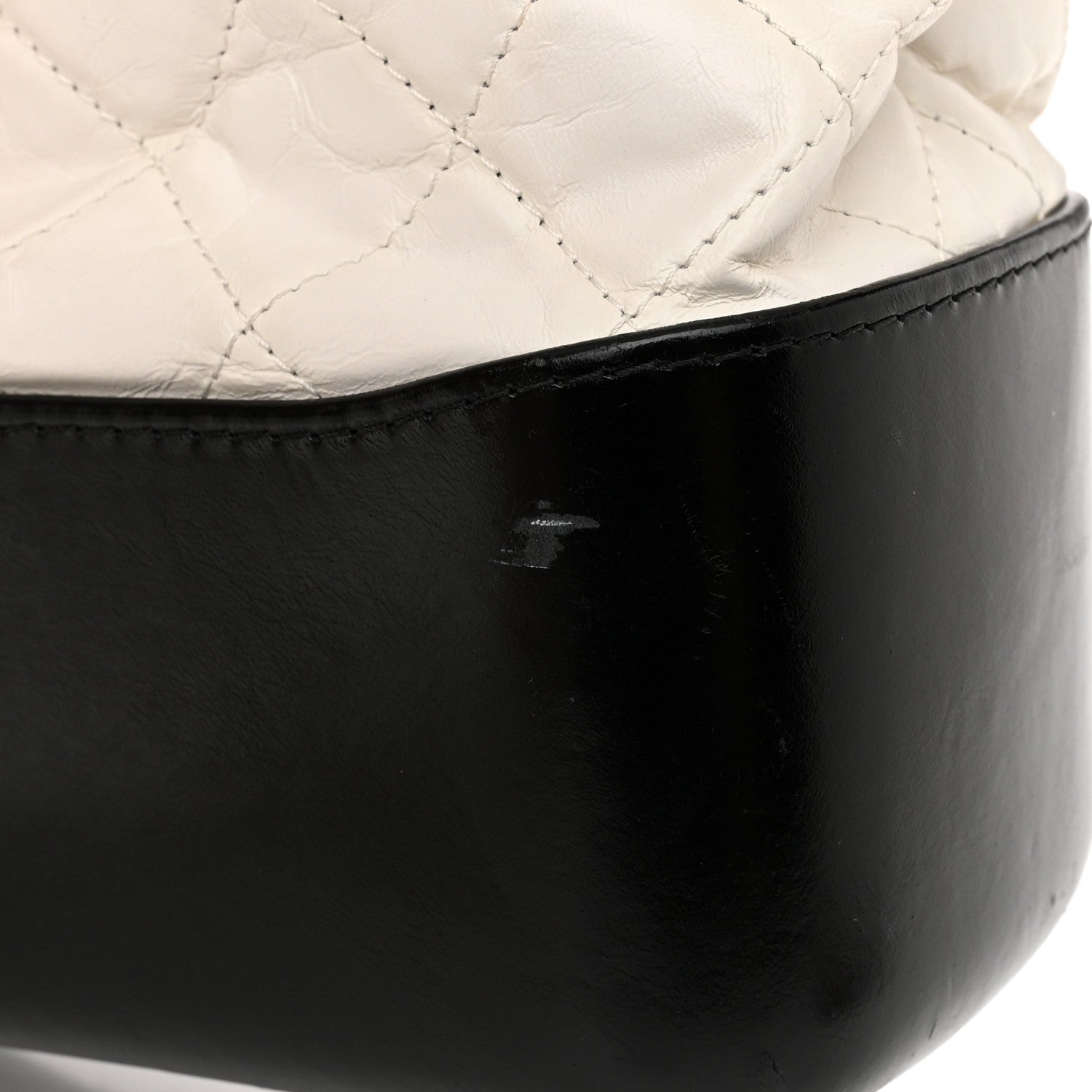 Chanel Aged Calfskin Quilted Medium Gabrielle Hobo Black White 12 of 12