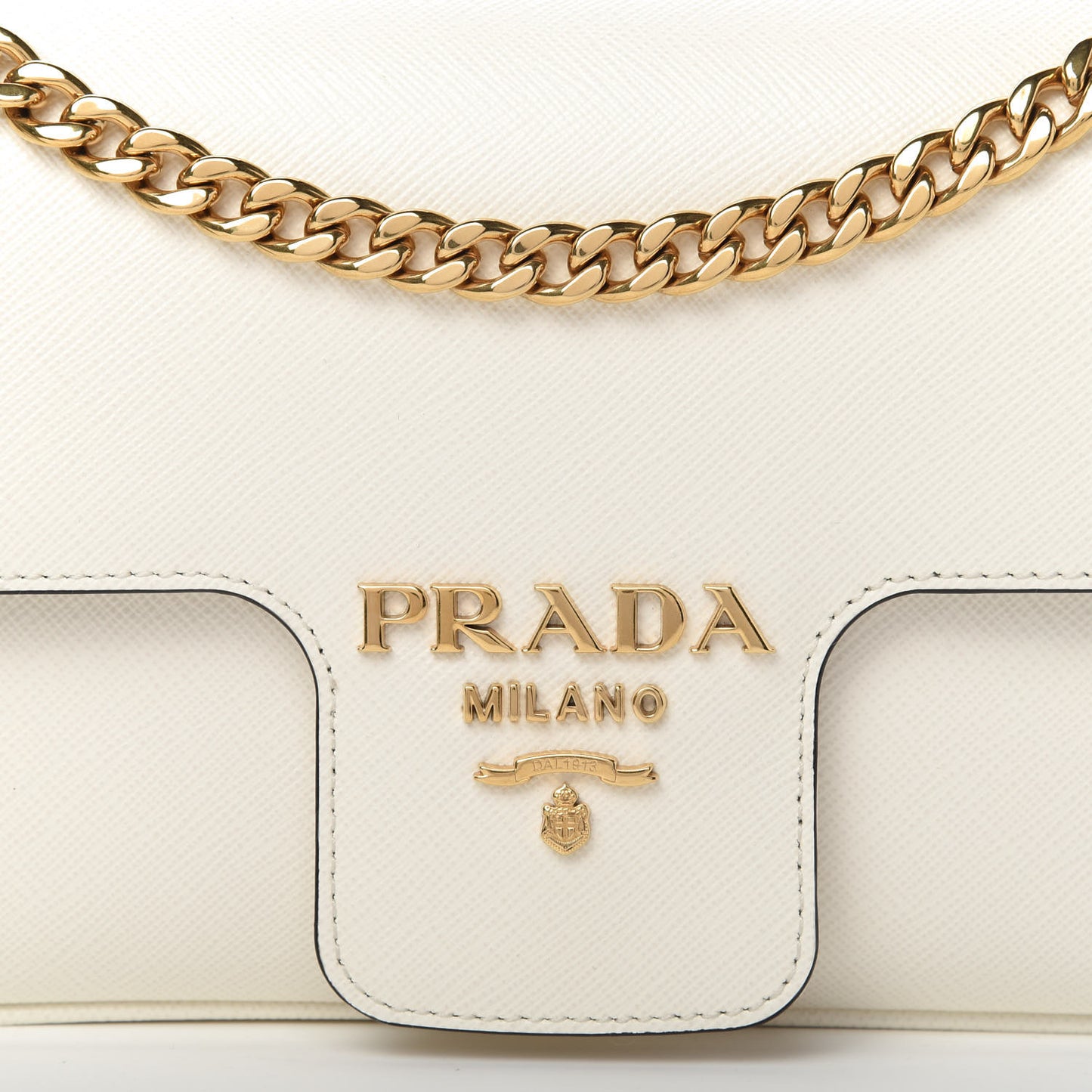Saffiano Flap Shoulder Bag Talco
