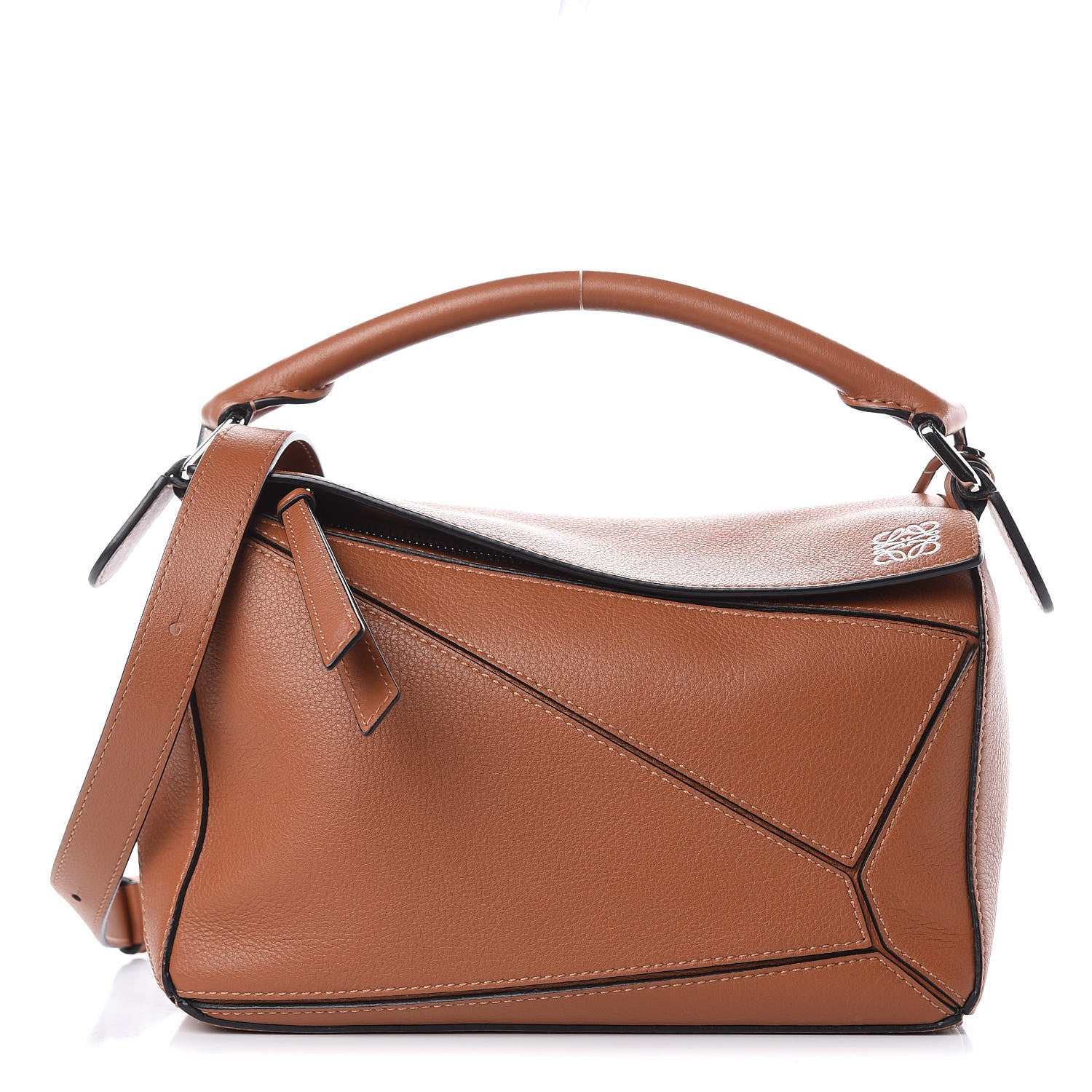 Loewe Calfskin Small Puzzle Bag Tan 1 of 11