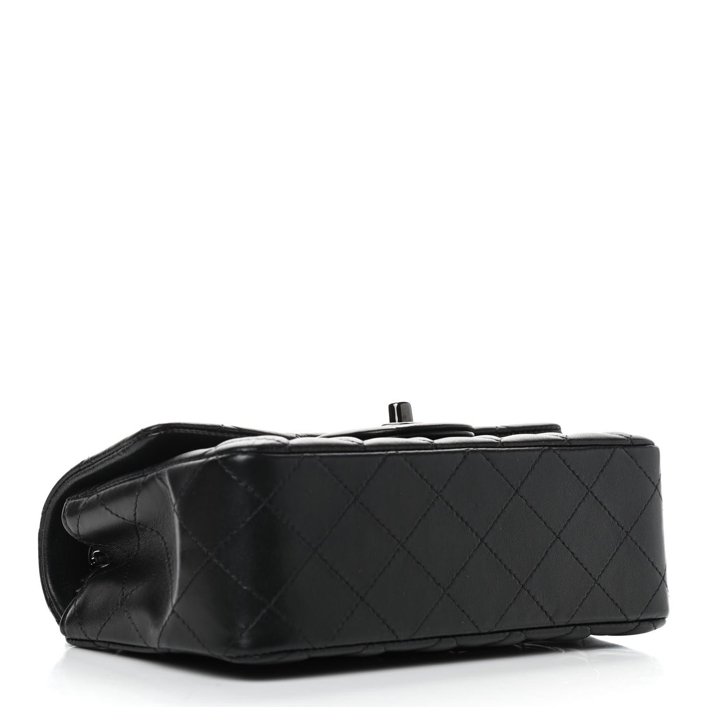 Lambskin Quilted Mini Rectangular Flap So Black