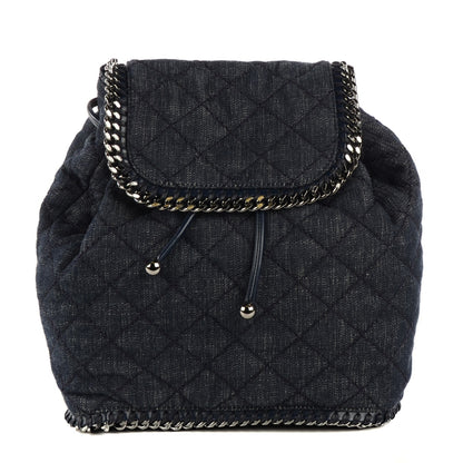 Stella McCartney Denim Quilted Falabella Backpack Blue 1 of 9