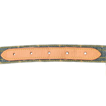 Louis Vuitton Denim Monogram Belt 90 36 Blue 5 of 14