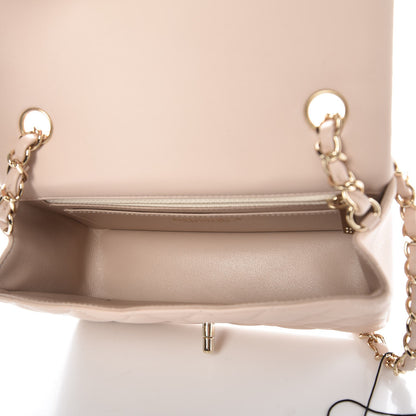 Chanel Lambskin Quilted Mini Rectangular Flap Light Beige 5 of 8