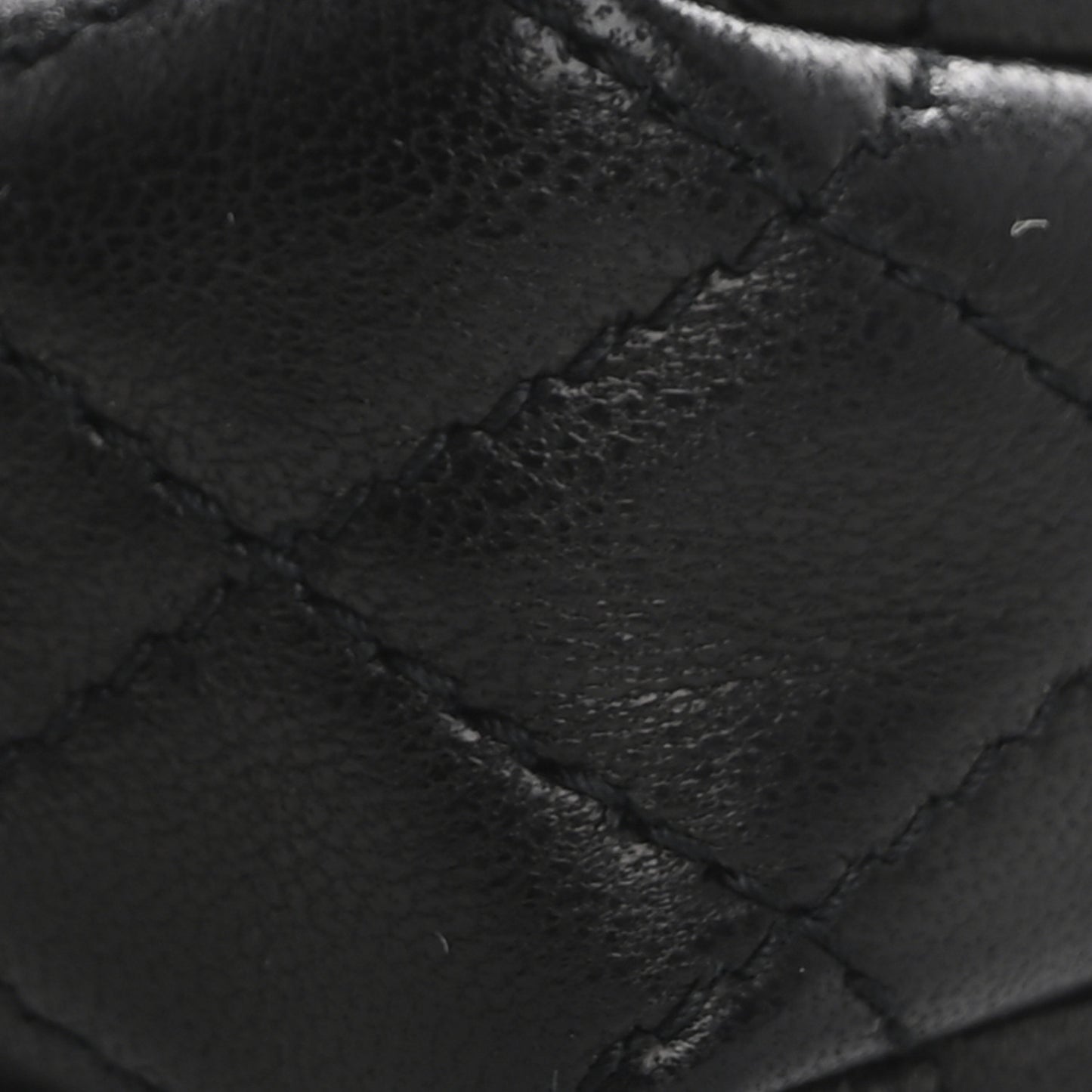 Lambskin Quilted Gaby Zipped Pouch Black