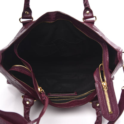 Balenciaga Agneau Classic Gold Hardware City Violet Prune 5 of 11