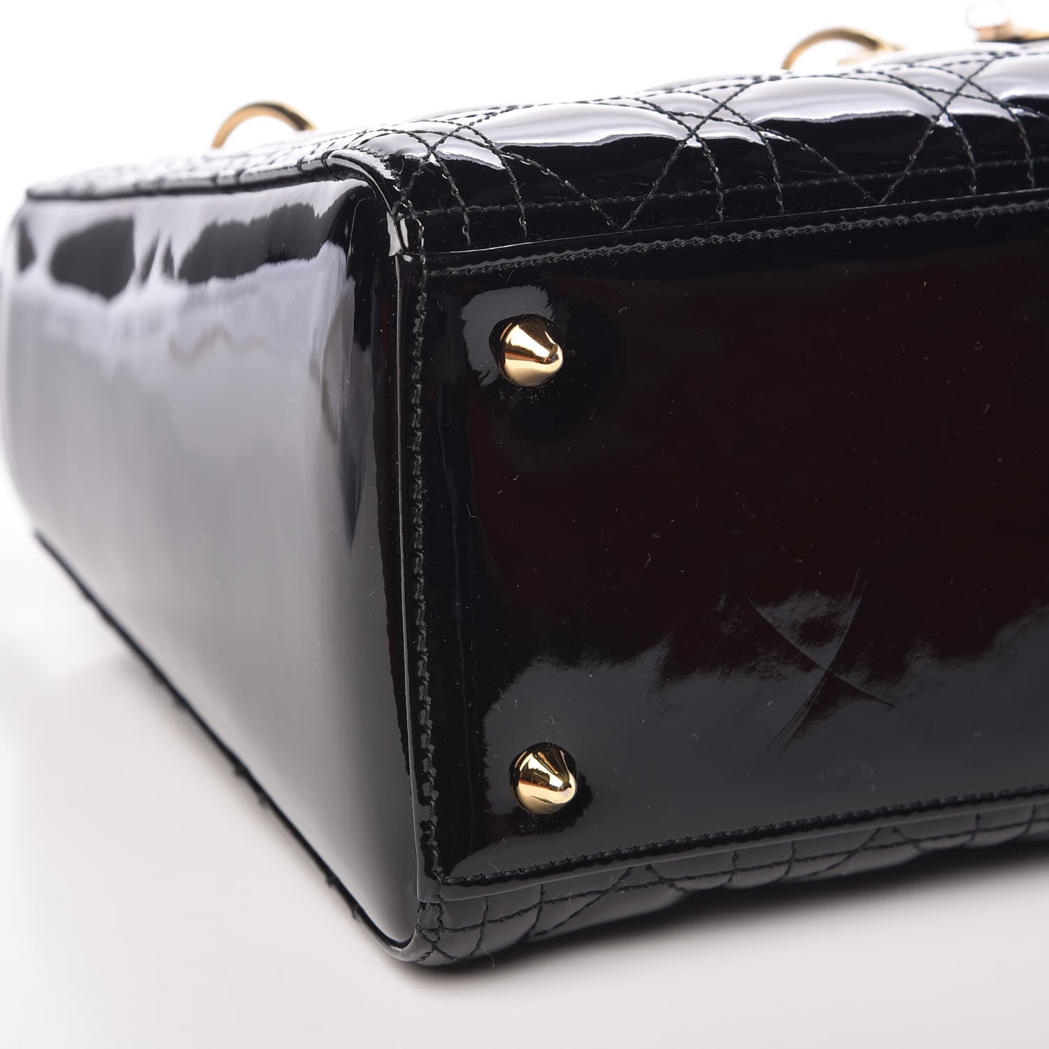 Christian Dior Patent Cannage Medium Lady Dior Black 9 of 10