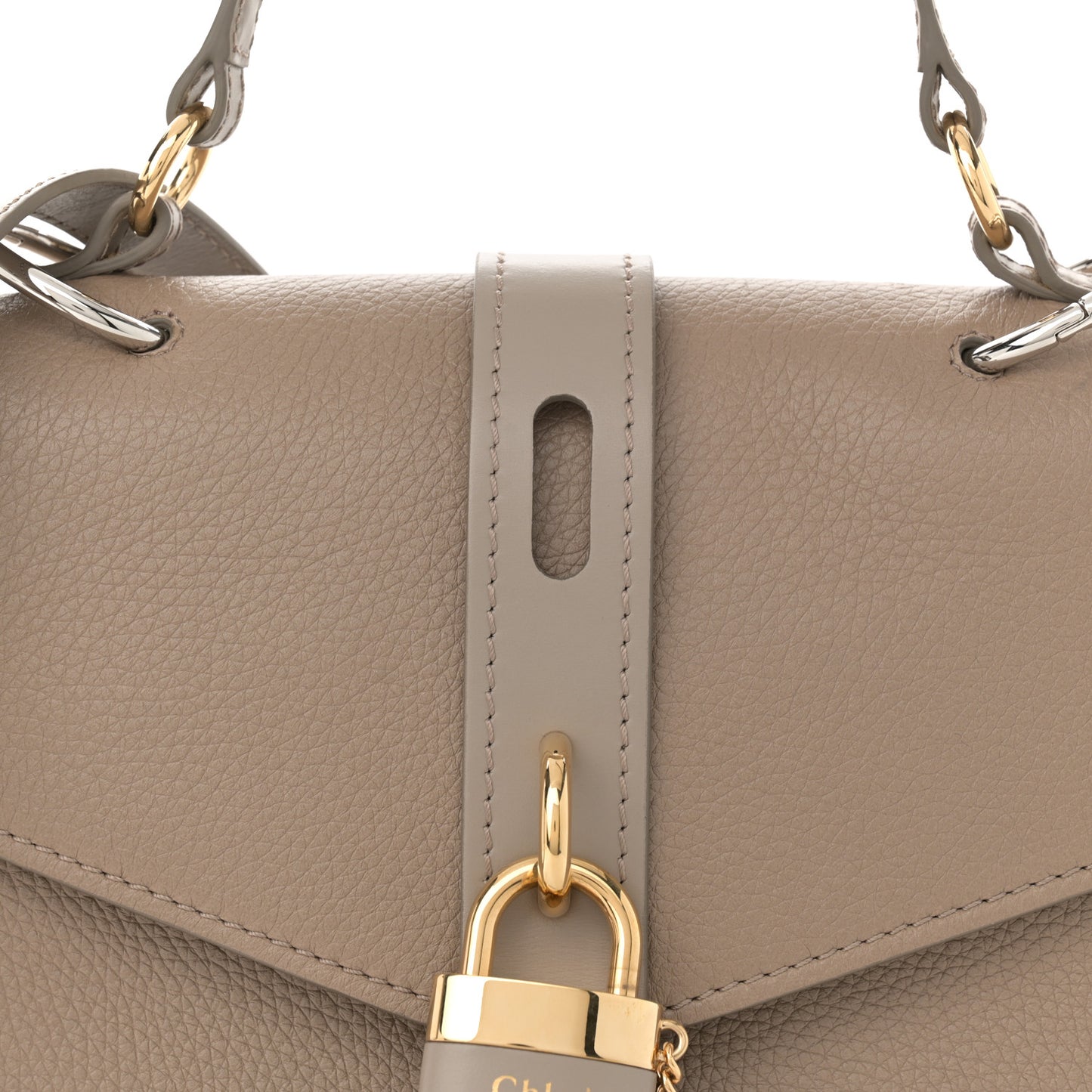 Grained Calfskin Medium Aby Day Shoulder Bag Motty Grey
