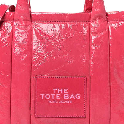 Marc Jacobs Shiny Crinkled Calfskin The Tote Bag Pink 7 of 10