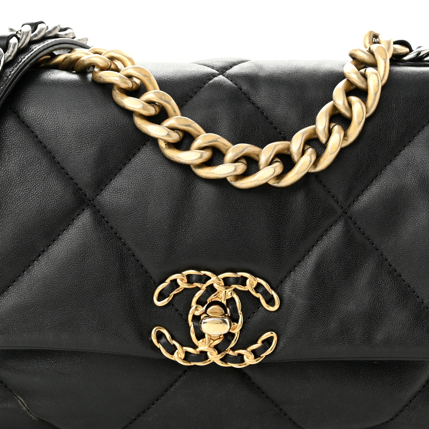 Chanel Lambskin Quilted Medium Chanel 19 Flap Black 8 of 12