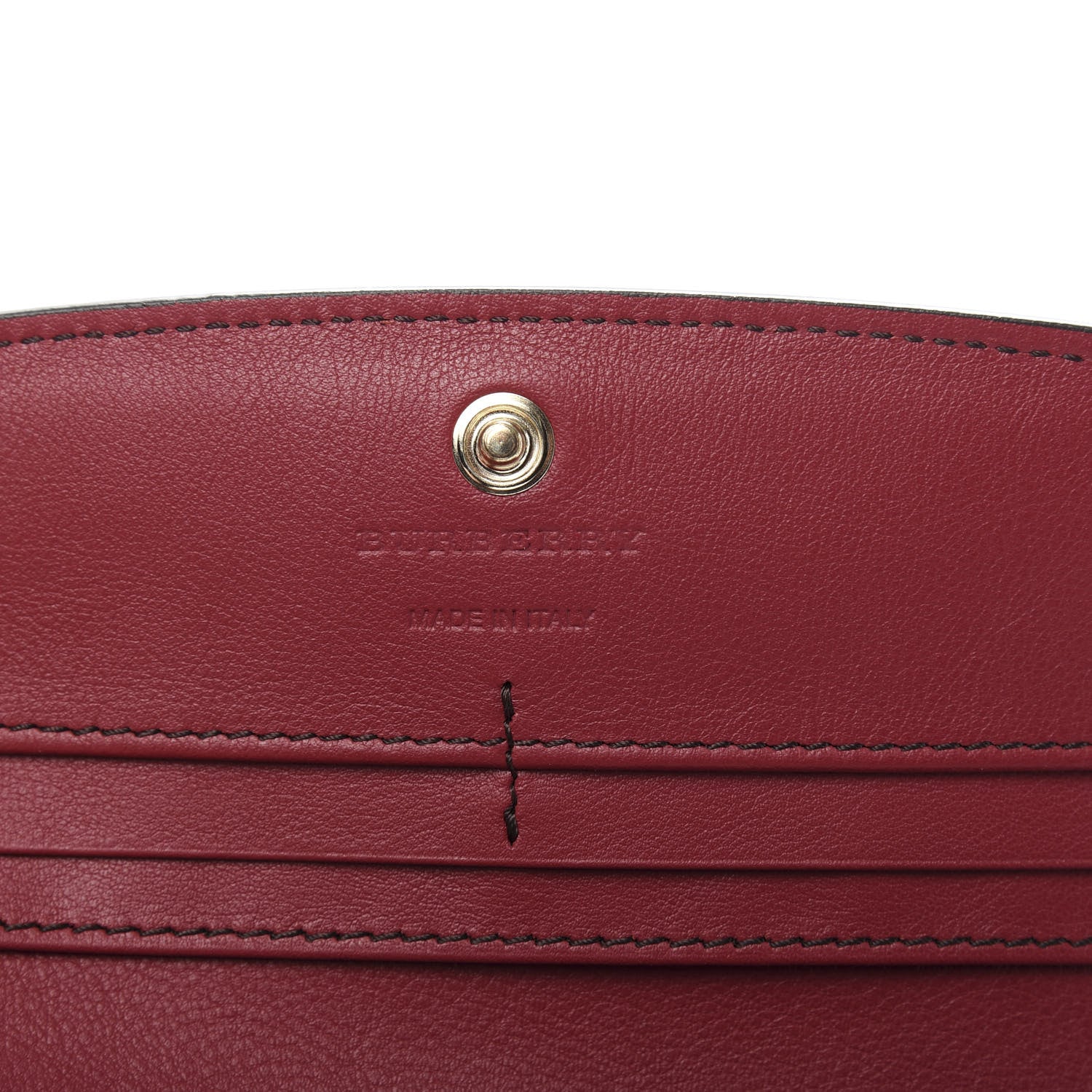 Burberry Grainy Calfskin House Check Porter Continental Wallet Russet Red 8 of 8